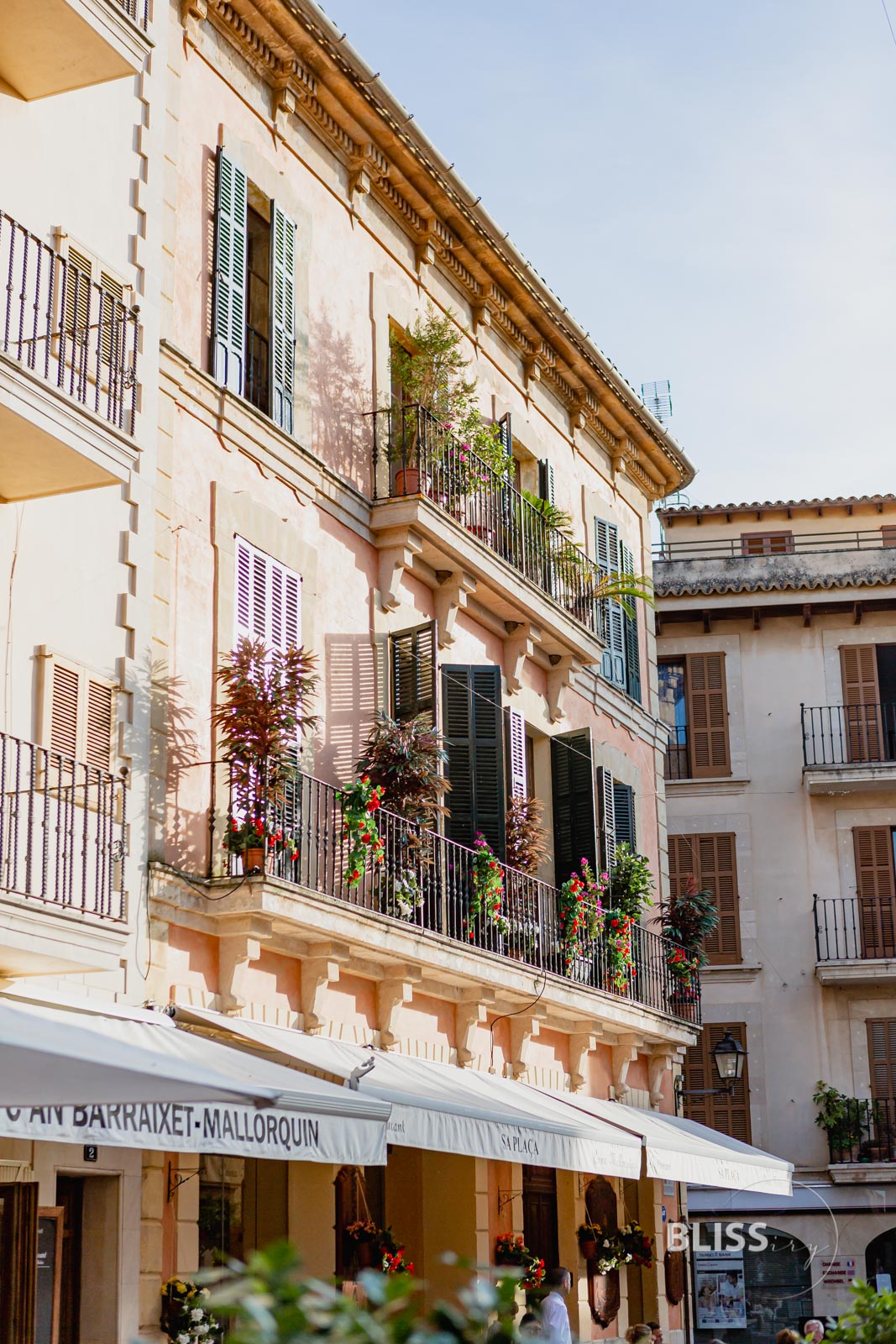 Alcudia auf Mallorca - historische Altstadt und modernes Leben - kleine Gassen in Spanien